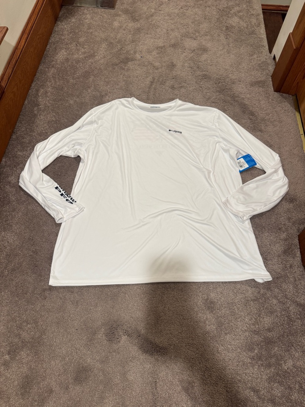 Columbia Omni-Shade White Long Sleeve Fishing Shirt UV Protection SIZE 5XT